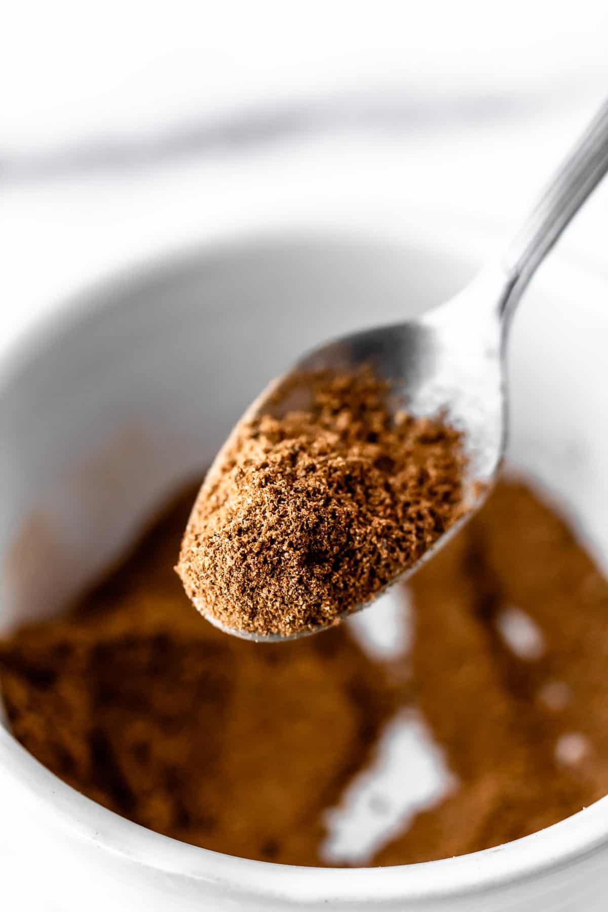 close up of chai spices