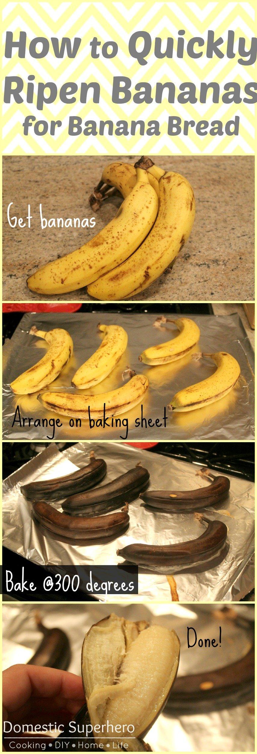 ripe bananas ready to be mashed for banana bread