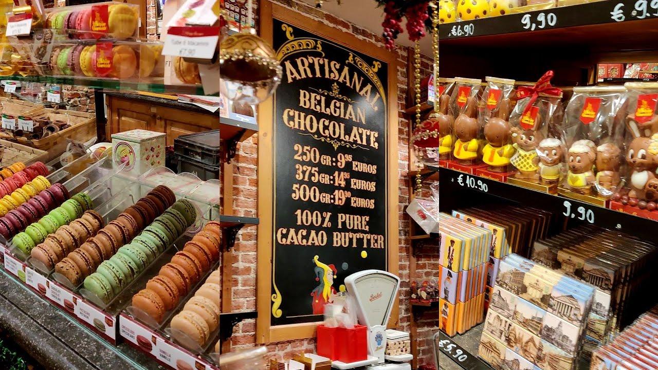 a quaint chocolate shop in Belgium