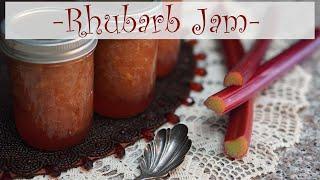 rhubarb conserve being spooned onto toast