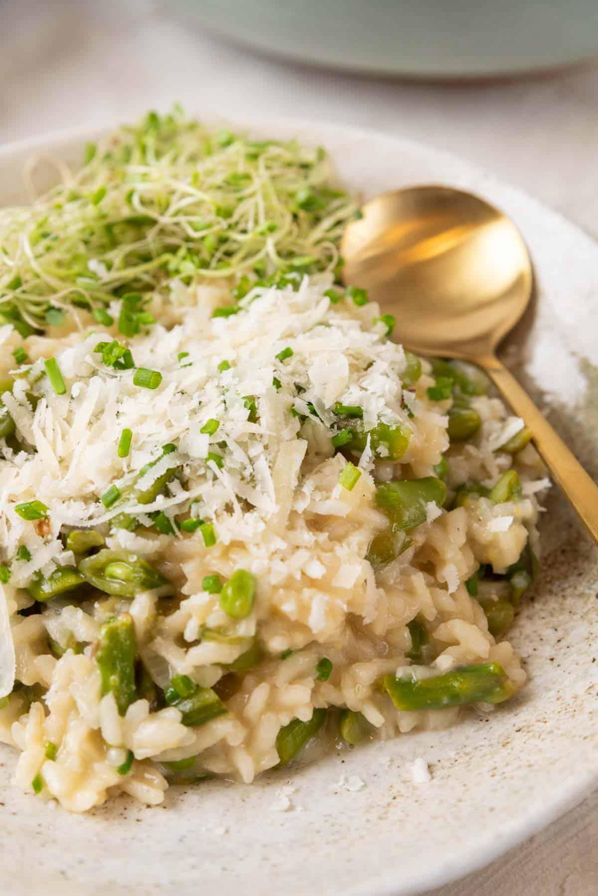 close up shot of granita risotto