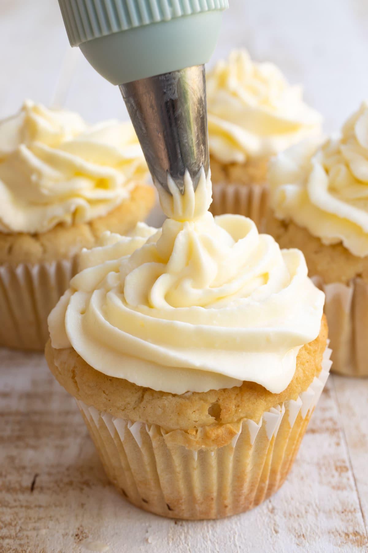 ingredients for keto vanilla cupcakes
