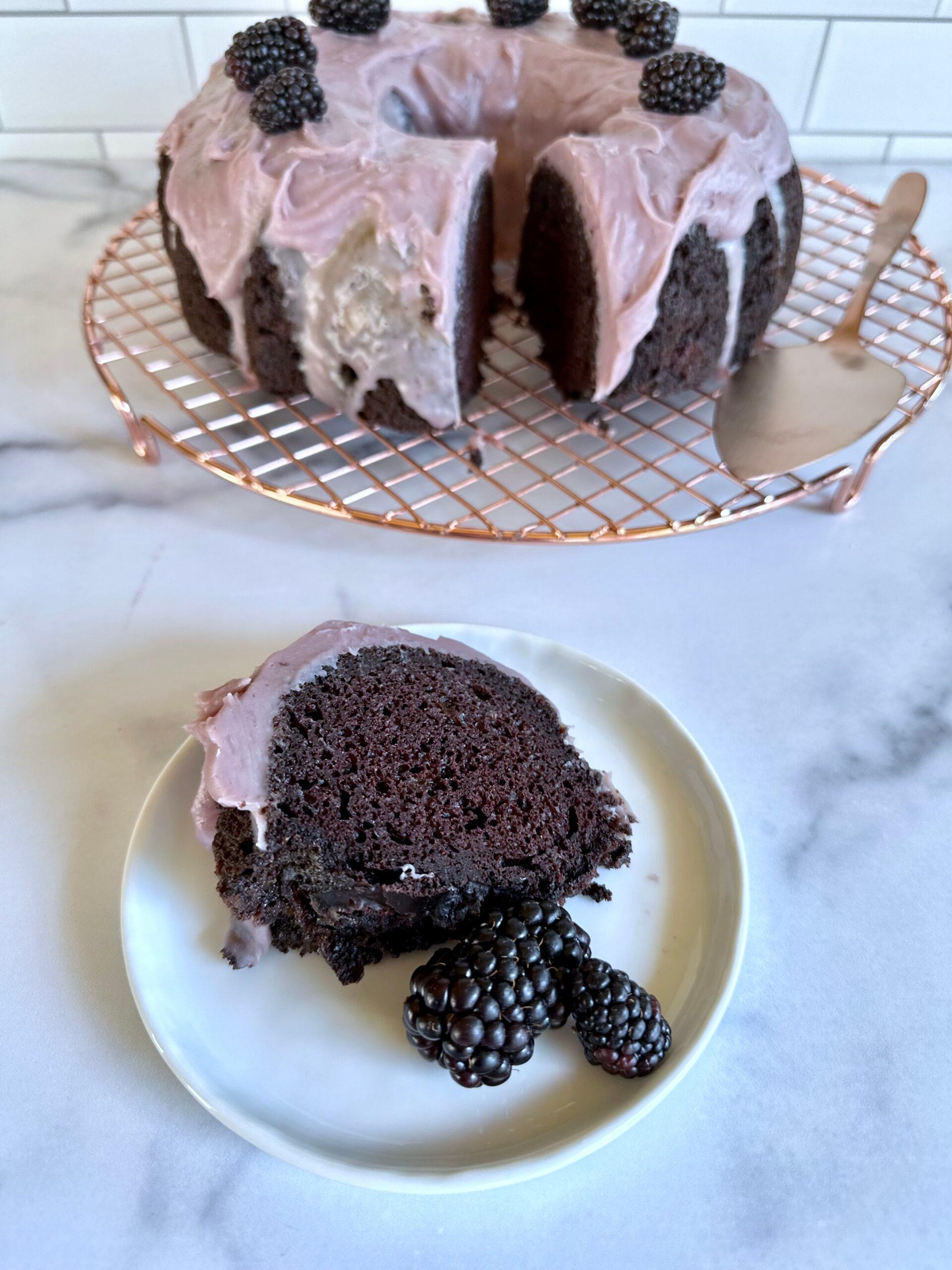 decadent blackberry cabernet chocolate dessert