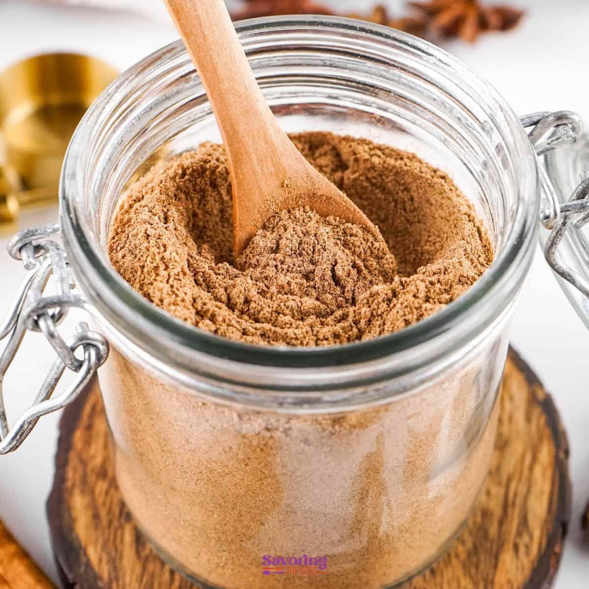 ingredients for nutmeg nectar drink arranged on a wooden table