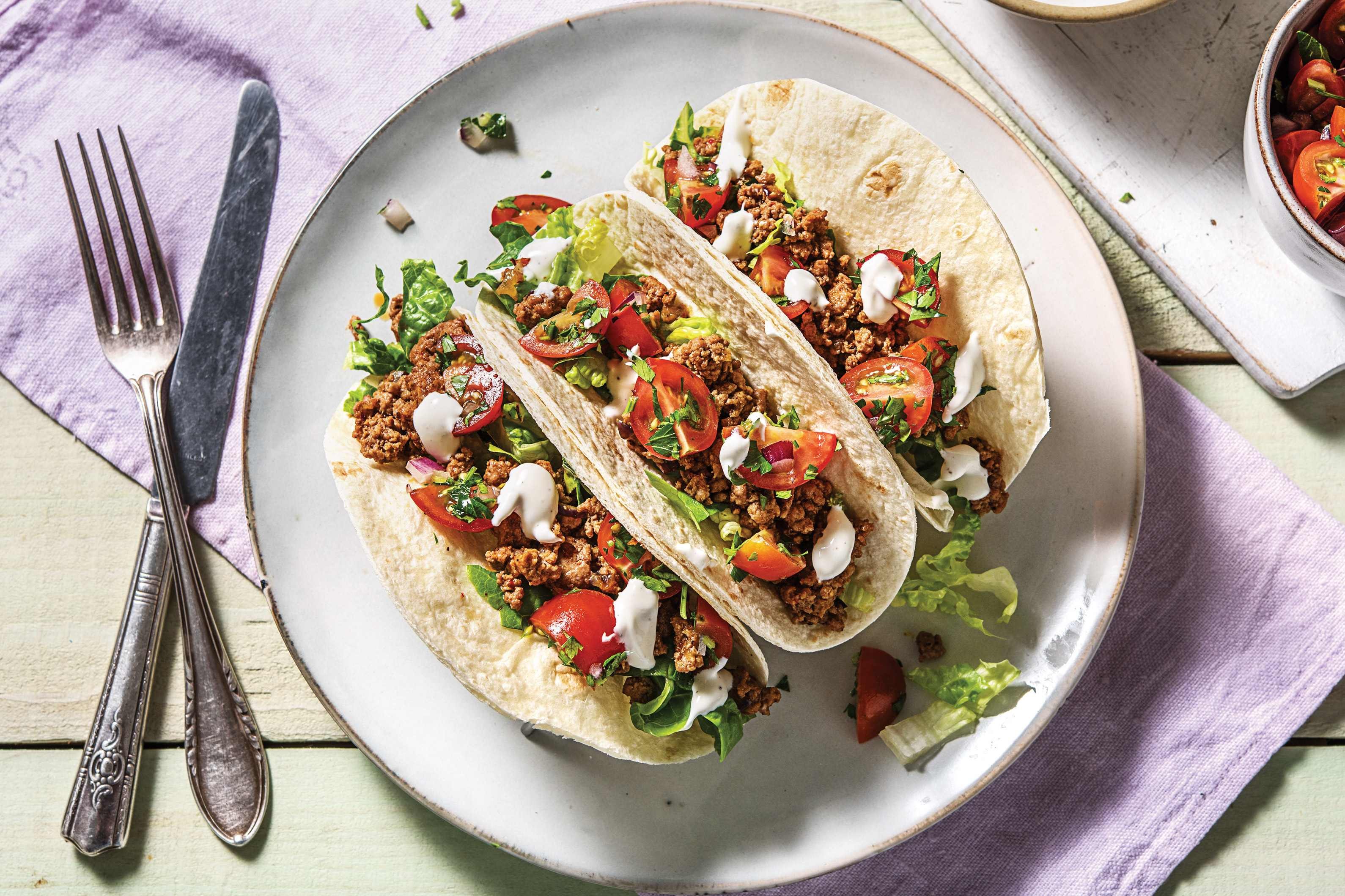 Armenian Harissa Ground Beef Tacos