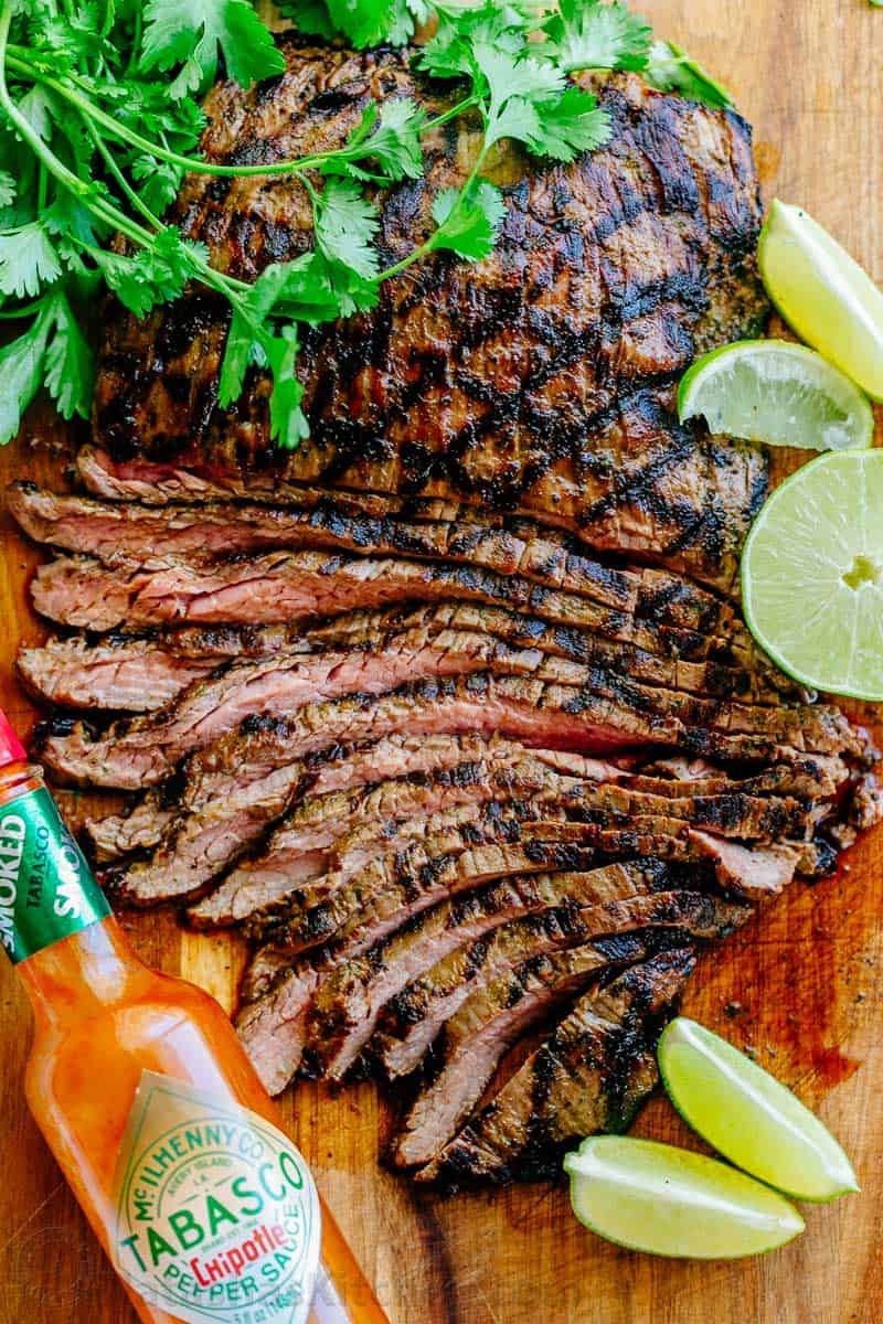 grilled flank steak with chipotle marinade
