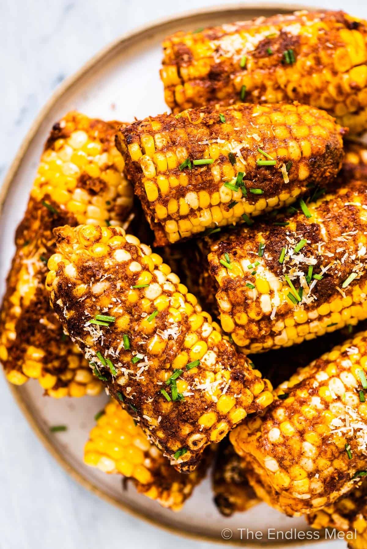 grilled corn on the cob with garlic parmesan butter